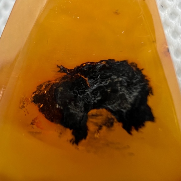 VINTAGE  BALTIC BUTTERSCOTCH INCLUSION AMBER STONE PENDANT SOVIET USSR - Picture 6 of 16